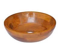 Lavabo vidaXL - Teck massif - Ø 40 x 10 cm