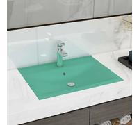 Lavabo vidaXL - Vert clair mat - 60 x 46 cm