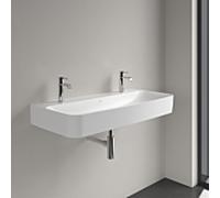 Lavabo Villeroy & Boch Finion 4168A1RW 1000 x 470 x 165 mm, sans trop-plein, Céramique Blanc PierrePlus