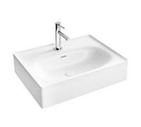 Lavabo VitrA Equal 7241B403-0001 60 x 45 cm, avec trou de robinetterie central et trop-plein, blanc