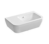 Lavabo VitrA Integra 7090L003-0012 37 x 22 cm, blanc, vasque à droite, robinetterie à gauche, trop-plein, 1 trou de robinetterie à droite