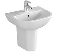 Lavabo VitrA S20 5500L003-0001 45 x 35,5 cm, trop-plein/robinet au centre, blanc