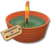 Lavalis - Grande Bougie XXL avec Bol Terre Cuite - Durée de Combustion de 15 Heures - Bougie de Jardin pour Barbecue, Mariage et fête - 18 cm de Hauteur de Flamme