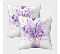 Lavande Housse Coussin Lot De 2 Art Taie d'oreiller DécoRaton ives Taies d'oreiller pour Canapé LiterieCanapé 40x40cm
