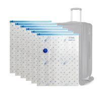 Lavatelli - 6 Sacs Sous-Vide 60x90 cm pour Couettes, Plaids et Vêtements | Grands Sacs Réutilisables avec Valve Universelle | Idéal pour Armoires, Déménagements et Changement de Saison