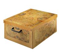 Lavatelli Bauletto Marco Polo Boite de Rangement avec Couvercle, Boite en carton, Rangement Vetement, Meuble de Rangement Chambre, Bureau, Panier de Rangement, Organisateur Tiroir, Boite Cadeau,MEDIUM