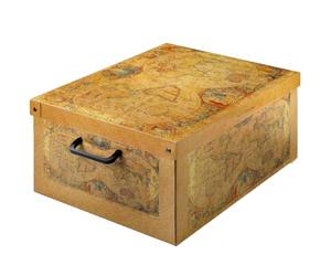 Lavatelli Bauletto Marco Polo Boite de Rangement avec Couvercle, Boite en carton, Rangement Vetement, Meuble de Rangement Chambre, Bureau, Panier de Rangement, Organisateur Tiroir, Boite Cadeau,MEDIUM