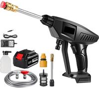 Lave-auto, fonctionnement sans fil, contrôle de l'eau réglable, Avec 1XBattery