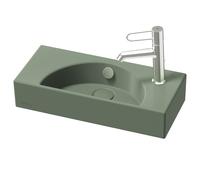 Lave-mains compact 50 cm JACOB DELAFON Odéon Rive Gauche 1 trou de robinetterie à droite Kaki satiné