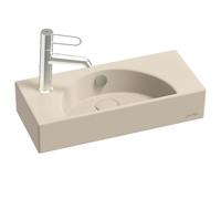 Lave-mains compact 50 cm JACOB DELAFON Odéon Rive Gauche 1 trou de robinetterie à gauche Argile satiné avec bonde