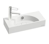 Lave-mains compact 50 cm JACOB DELAFON Odéon Rive Gauche 1 trou de robinetterie à gauche Blanc satiné