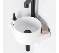 Ravak Yard - Lave-main d'angle 28x28 cm, sans trop-plein, trou pour robinet, blanc XJX01228000