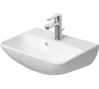 Duravit ME by Starck - Lave-mains 45 x 32 cm, avec trop-plein, trou de robinetterie, DuraShield, blanc mat 071945AC10