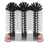 Lave verre brosse, Brosses de nettoyage pour verre - avec fond métallique, 3 x 18 cm