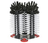 Lave verre brosse, Brosses de nettoyage pour verre - avec fond métallique, Delfin, 5 x 18 cm