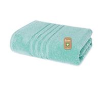 Lavea® 1 Drap de Bain 100x150 cm en Éponge de Coton Biologique 100% Doux et Absorbant, pour la Maison, l’Hôtel et Le Spa - Idéal également comme Serviette de Sauna - Vert glacé