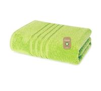 Lavea® 1 Serviette de Douche 70x140 cm en Éponge de Coton Biologique 100% Douce et Absorbante, pour la Maison, l’Hôtel et Le Spa - Serviette de Bain Grande Taille - Vert Pomme