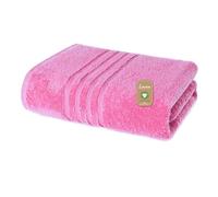 Lavea® 1 Serviette de Douche 70x140 cm en Éponge de Coton Biologique 100% Douce et Absorbante, pour la Maison, l’Hôtel et Le Spa - Serviette de Bain Grande Taille - Corail