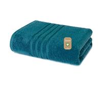 Lavea® 1 Serviette de Toilette 50x100 cm en Éponge de Coton Biologique 100% Douce et Absorbante, pour la Maison, l’Hôtel et Le Spa - Serviette de Bain - Vert pin