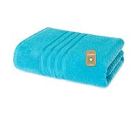 Lavea® 1 Serviette de Toilette 50x100 cm en Éponge de Coton Biologique 100% Douce et Absorbante, pour la Maison, l’Hôtel et Le Spa - Serviette de Bain - Turquoise