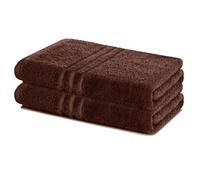 Lavea® Lot de 2 Draps de bain 100x150 cm - Marron Café | 100% Coton - Grandes Serviettes de Sauna en Éponge, Douces, Très Absorbantes et Résistantes, Idéales pour Salle de Bain