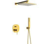 Laveo Pola ensemble de douche encastré oui doré BAPG01P