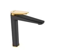 Laveo Rubio mitigeur de lavabo sur pied noir-doré BVR72NG