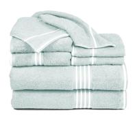 Lavish Home Rio - Lot de 8 Serviettes 100% Coton - Écume de mer