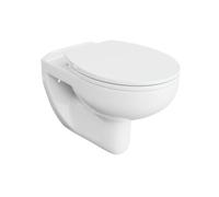 LAVITA Arctic Rimless WC mural sans bord avec abattant de WC à fermeture douce en Duroplast - WC suspendu en céramique blanc brillant 535 x 350 x 535 mm