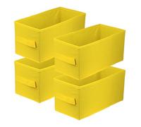 lavita Boîte de rangement en tissu | Boîtes de rangement pliantes 15 x 31 x 15 cm | Tiroir Boîte de rangement Tiroir | Systèmes de rangement pour les vêtements | jaune | 4 pièce