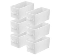 lavita Boîte de rangement en tissu | Boîtes de rangement pliantes 15 x 31 x 15 cm | Tiroir Boîte de rangement Tiroir | Systèmes de rangement pour les vêtements | crémeux | 6 pièce