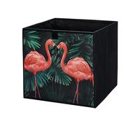 lavita Boîte de rangement en tissu | Boîtes de rangement pliantes 31 x 31 x 31 cm | Tiroir Boîte de rangement Tiroir | Systèmes de rangement pour les vêtements | 1 pièce (flamants roses)