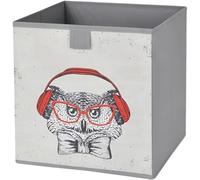 lavita Boîte de rangement en tissu | Boîtes de rangement pliantes 31 x 31 x 31 cm | Tiroir Boîte de rangement Tiroir | Systèmes de rangement pour les vêtements | 1 pièce (hibou)