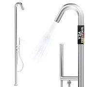 LAWA Douche de Jardin INOX 304 Eau Chaud Froide douchette à Main | Avec douchette, Pour sauna, Douche de piscine, Hammam