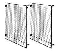 Lawei Lot de 2 Grille de Refroidissement Anti-adhérente Volette de Refroidissement et Cuisson en Acier Inoxydable pour rôtir Cuire au Four Griller Refroidir - 44 x 30 x 5 cm, Noir