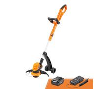 LawnMaster CLGT2425S Coupe-Bordures sans Fil 24V, Coupe-Bordures sur Batterie 25cm, Tête Pivotante 180°, Tube Télescopique et 2 Poignées, Déroulement du Fil Automatique, Batterie et Chargeur Inclus.