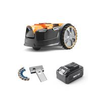 LawnMaster DM16-400 Plus - Kit d'alimentation pour tondeuse robotisée MX 24 V « Drop and Mow » - Avec batterie de rechange et lames