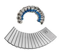 Lawnmaster Lame de rechange VBRM16 - Pack 15 inox + vis - Compatible VRM16/DM15/VBRM20D