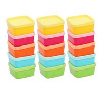 Lawnrden Petits récipients avec couvercles, Mini récipients avec couvercles, Paquet de 15 Petits Alimentaires en Plastique empilables, Petite boîte hermétique pour collations, épices, Noix, Fruits