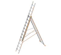 Layher Échelle universelle 3 parties Topic 1040 3x12 rungs