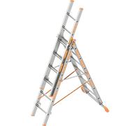 Layher Échelle universelle 3 parties Topic 1040 3x6 barreaux