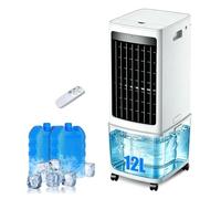 LaYiQimn Climatiseur Mobile,Refroidisseur d'air évaporatif Portable avec télécommande, Ventilateur, humidificateur et purificateur 3 en 1, 3 Vitesses, minuterie 7,5 h, climatiseur Mobile pour la mais