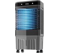 LaYiQimn Climatiseur Mobile,Refroidisseur d'air évaporatif Portable avec télécommande, Ventilateur Silencieux pour la Maison, Le Bureau ou Le Garage, 3 Vitesses, minuterie 12 h, Blocs réfrigérants in