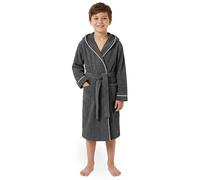 LAYNENBURG Premium Peignoir enfants & adolescents avec capuche - Fille et Garçon - 100% coton - OEKO TEX Standard 100 - Tissu éponge moelleuse - Taille 110 à 176