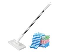 Lazy Mop Clip On - Mini serpillère jetable portable avec changement de chiffon automatique | Nettoyant sans toucher pour la maison, le bureau, l'appartement, la chambre, la cuisine, le carrelage, le