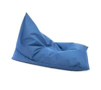 Lazy S Pouf triangulaire, bean bag polyvalent, perles EPS, polyester robuste, intérieur et extérieur, 130x88 cm, Ecopuf