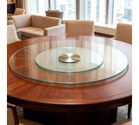 Lazy Susan En Verre Plateau Tournant Rond Assiette De Service Rotative | Grande Plateau De Service Rotatif Plat Rotatif Rond Silencieux Pour Banquets Repas En Famille Restaurants(80cm/31in)