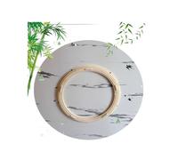 Lazy Susan Plateau de service rond en marbre blanc 50 cm Plateau de service rotatif pour tables de salle à manger Petite table de salle à manger en bois Plateau tournant idéal pour le divertissement