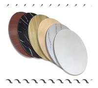 Lazy Susan Plateau de service rotatif en bois de 76,2 cm pour table de salle à manger, plateau tournant silencieux pour collations et aliments, parfait pour le divertissement, finition naturelle