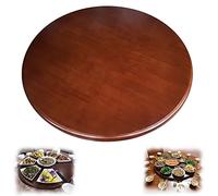 Lazy Susan Plateau de service rotatif en bois rustique pour table de salle à manger et cuisine 76,2 cm - Plateau tournant rond robuste idéal pour les fêtes et les réunions de famille
